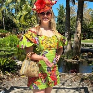 Rhode Dali Dress in Green Lanai